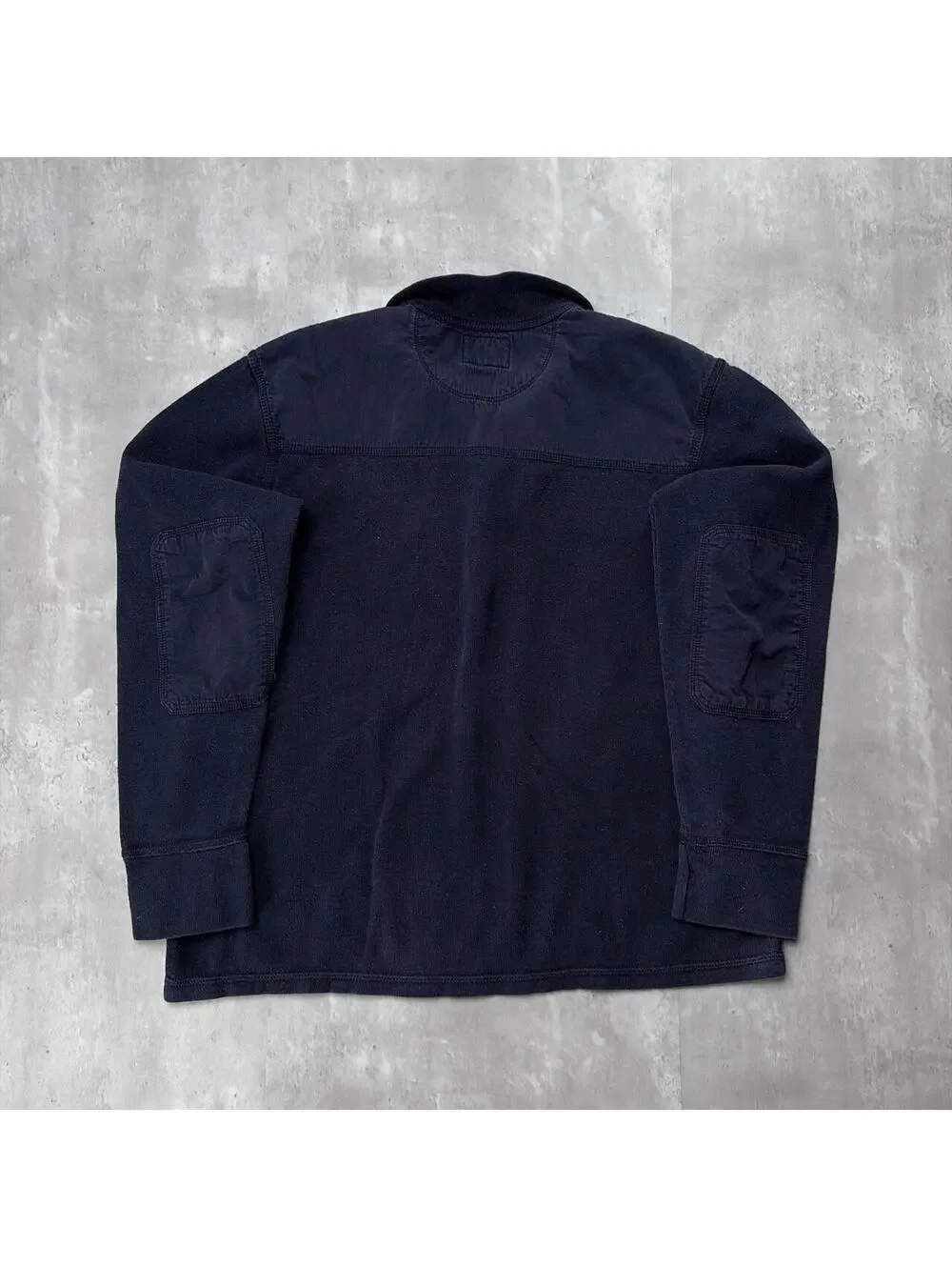 Y2K Navy Converse Grunge Gothic Quarter Zip Sweater